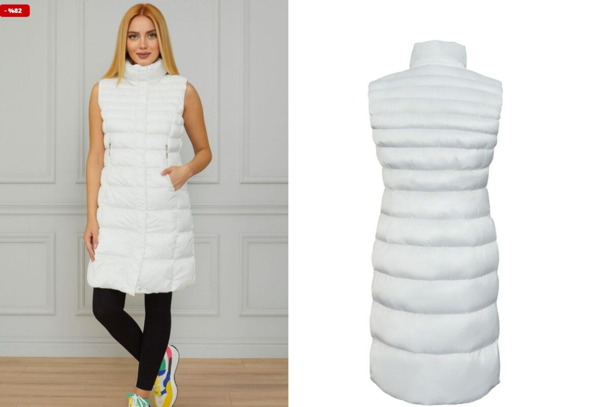 Beyaz Şişme Yelek İle Kış Kombinlerinde Modern Ve Ferah Stil