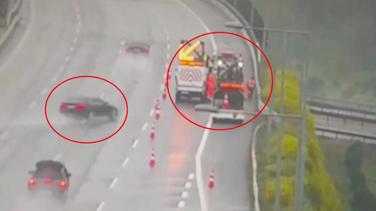 Kuzey Marmara Otoyolu’nda Korkunç Kaza: Görevlilere Otomobil Çarptı, 3 Yaralı